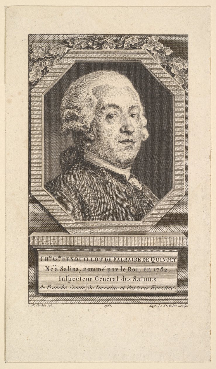 Retrato de Charles George Fenouillot por Falbaire de Quingey, 1787. de Augustin de Saint Aubin