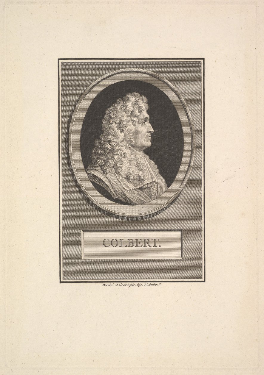 Retrato de Colbert, 1800. de Augustin de Saint Aubin