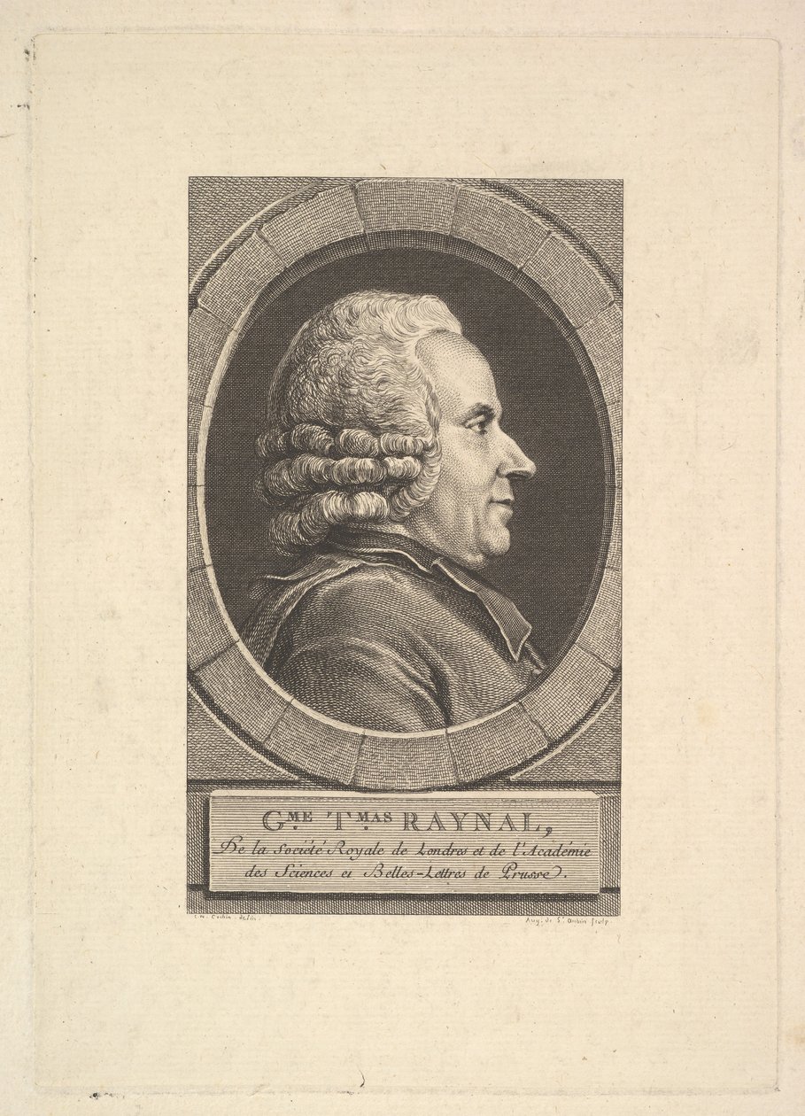 Retrato de Guillaume-Thomas Raynal, 1773. de Augustin de Saint Aubin