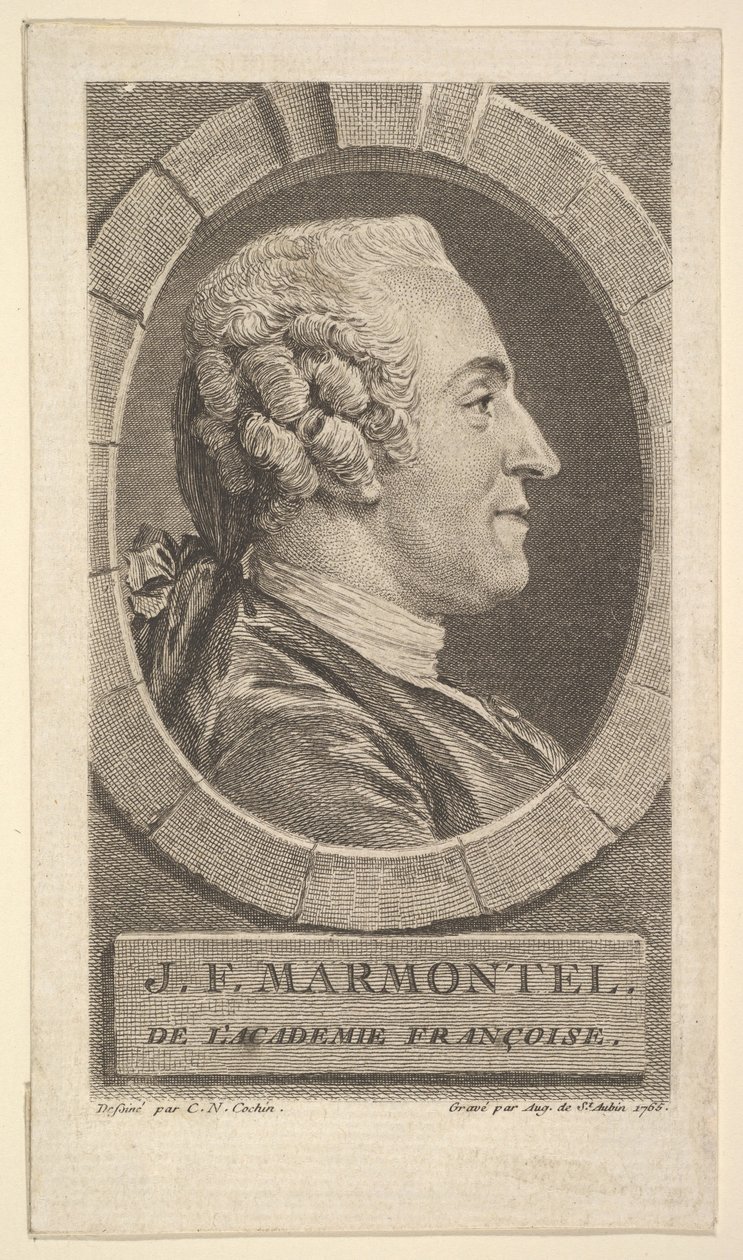 Retrato de Jean-Francoise Marmontel, 1765. de Augustin de Saint Aubin