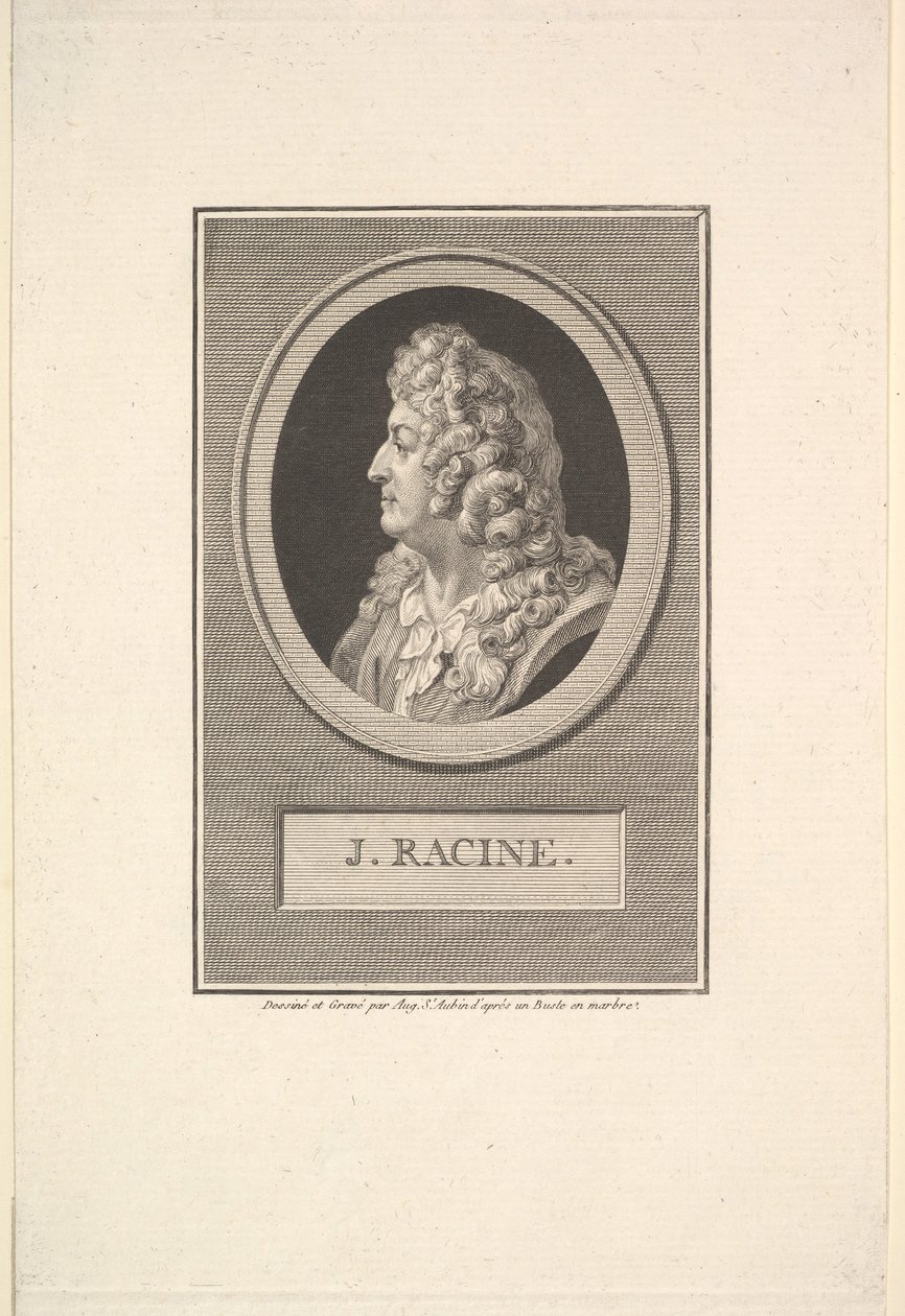 Retrato de Jean Racine, 1800. de Augustin de Saint Aubin