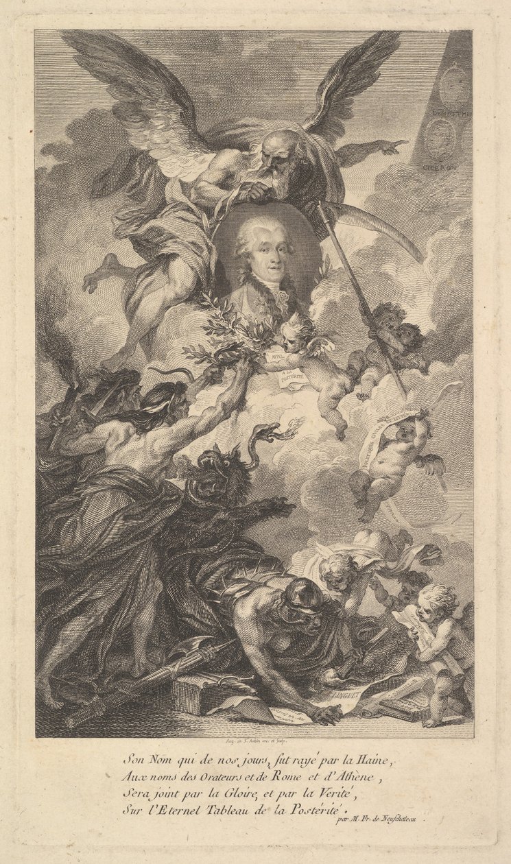Retrato de Simon-Nicolas-Henri Linguet, 1780. de Augustin de Saint Aubin