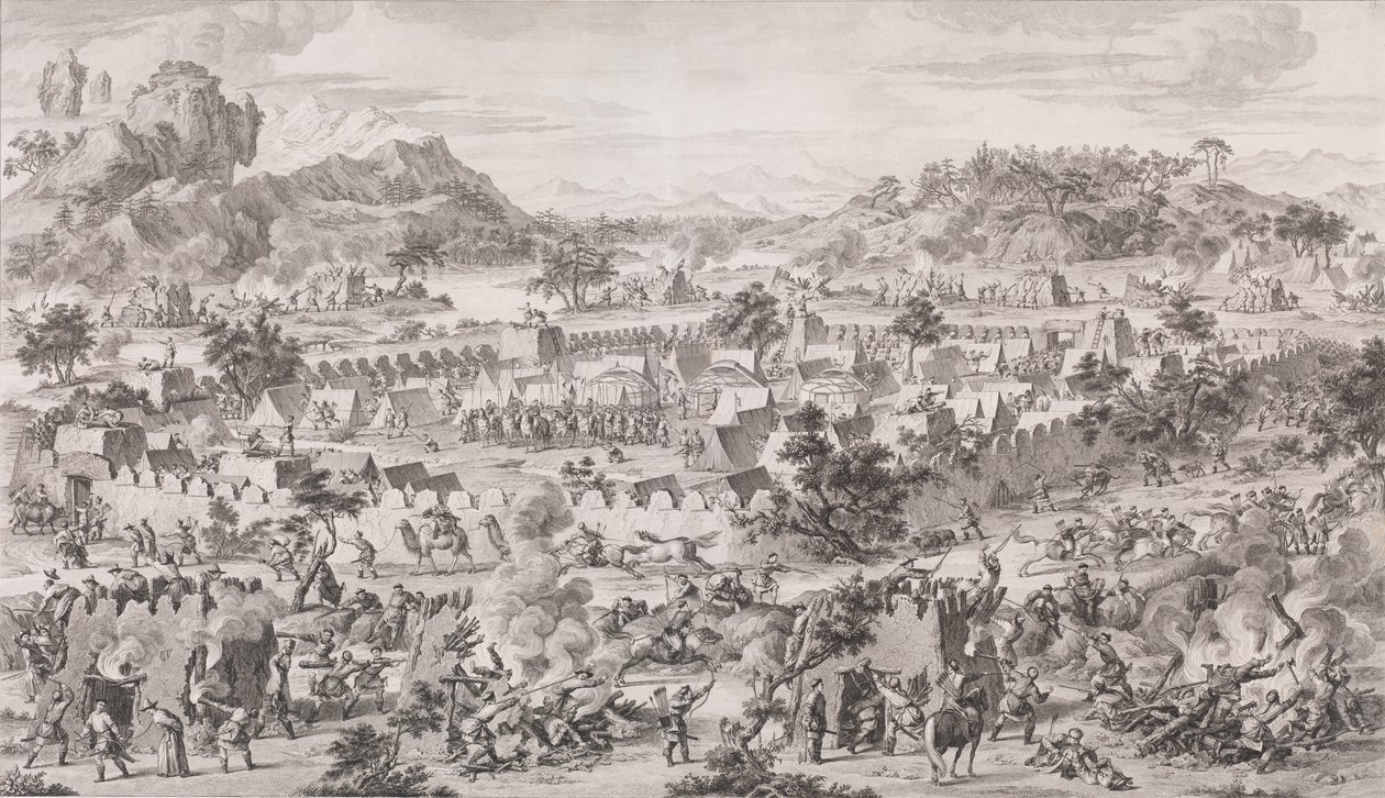 A Batalha de Tonguzluq, 1773. de Augustin de Saint Aubin