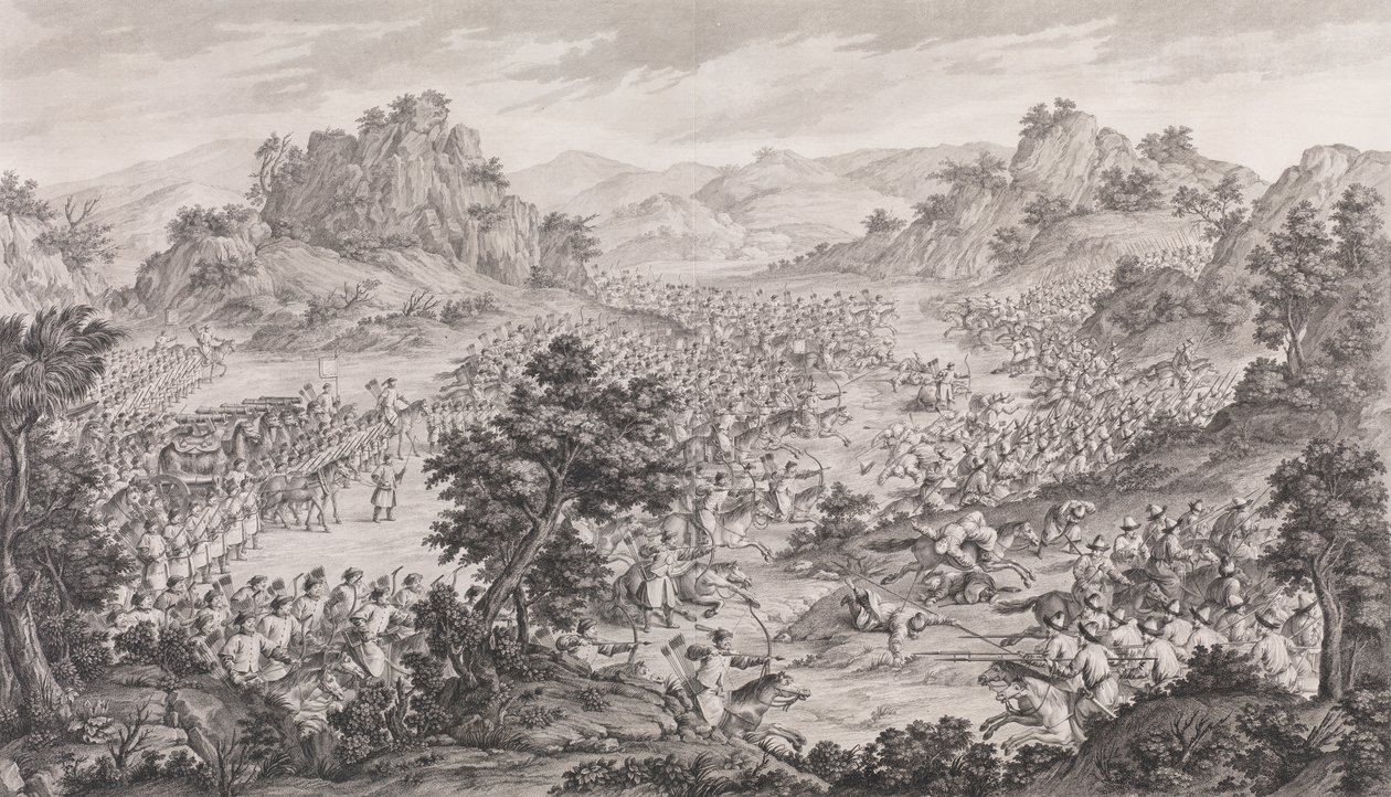 A Grande Vitória de Qurman, 1770. de Augustin de Saint Aubin