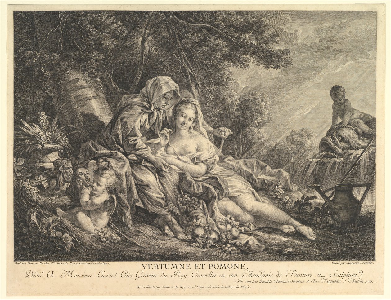 Vertumnus e Pomona, 1765. de Augustin de Saint Aubin