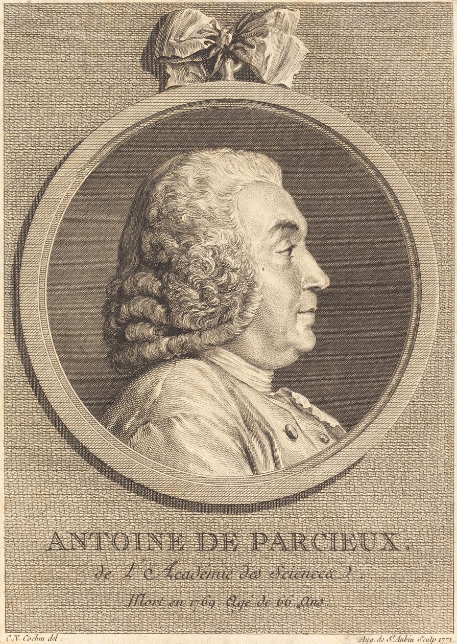 Antoine De Parcieux de Augustin de Saint Aubin after Charles Nicolas Cochin I