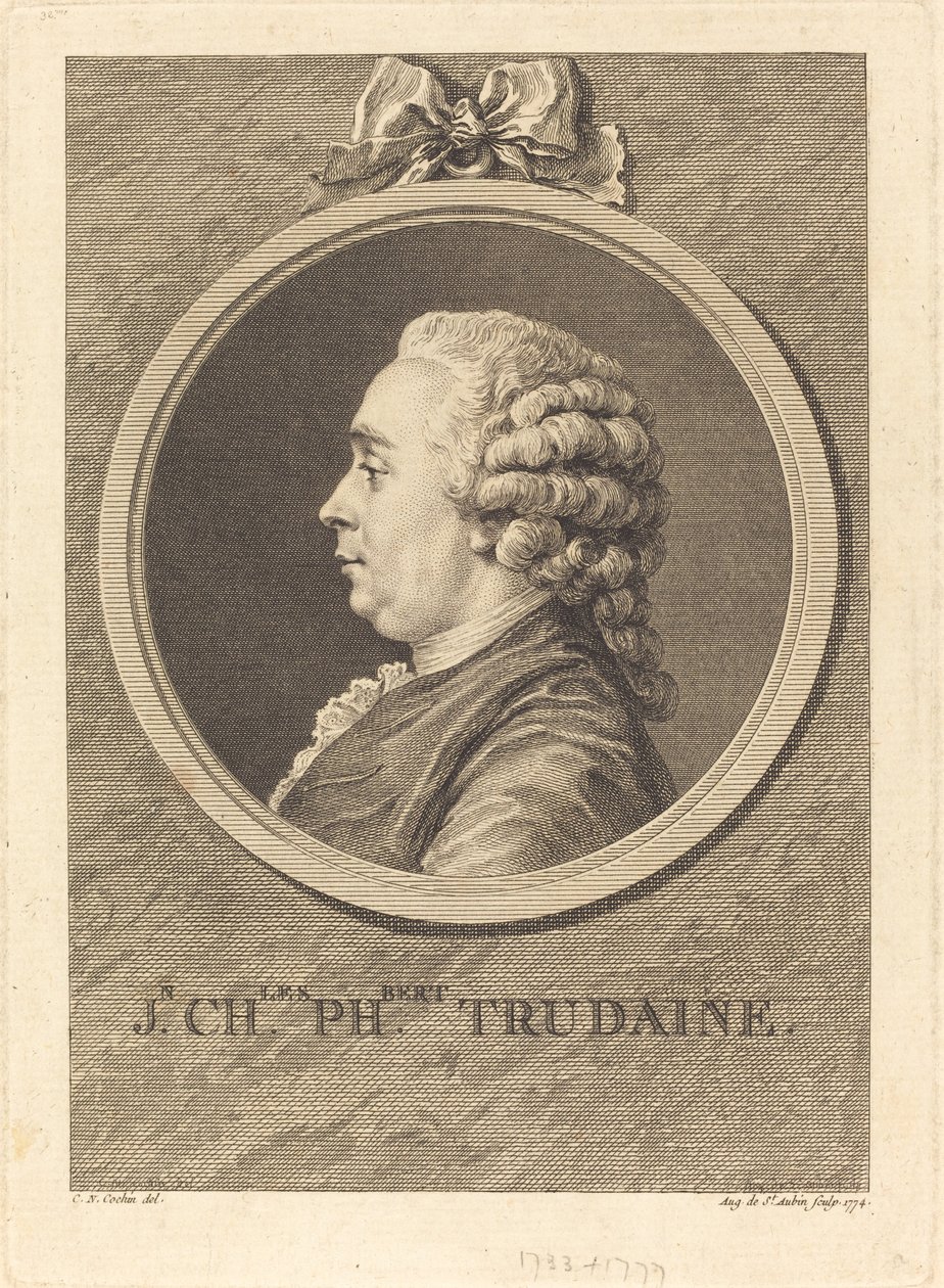 Jean-Charles-Philibert Trudaine de Augustin de Saint Aubin after Charles Nicolas Cochin II