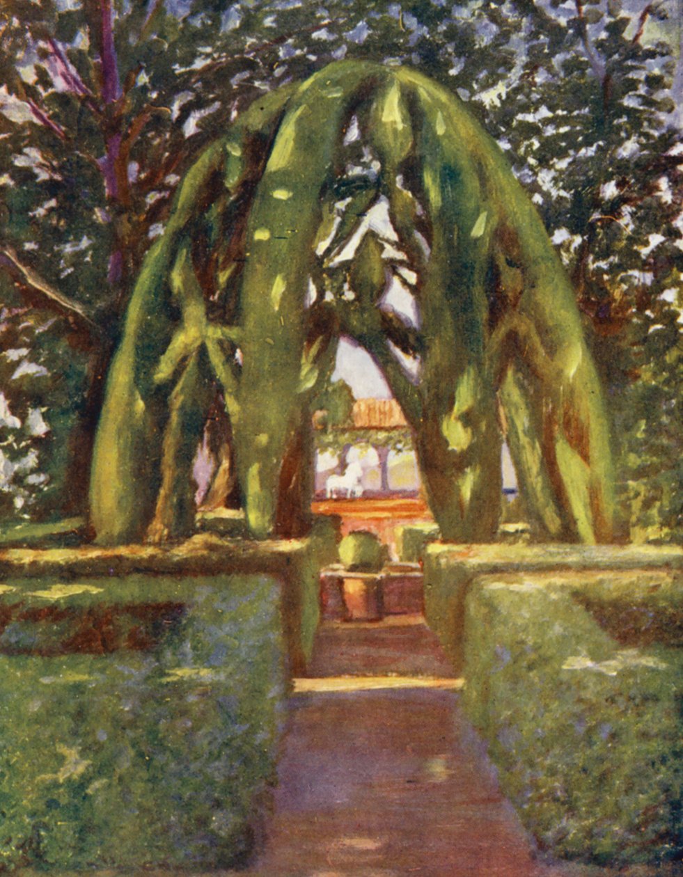 Architectura Verde, Jardins do Generalife, Granada (litografia a cores) de Augustine Fitzgerald