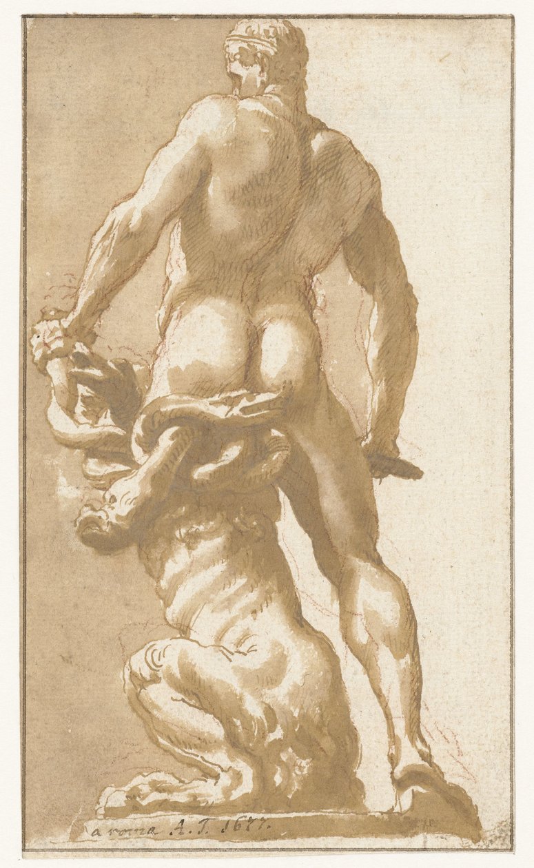 Hércules mata a Hidra de Lerna de Augustinus Terwesten (I)