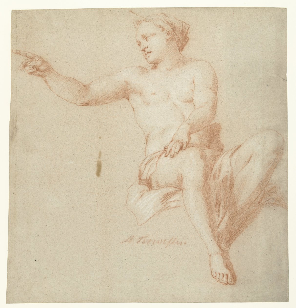 Nua Feminina Sentada de Augustinus Terwesten (I)