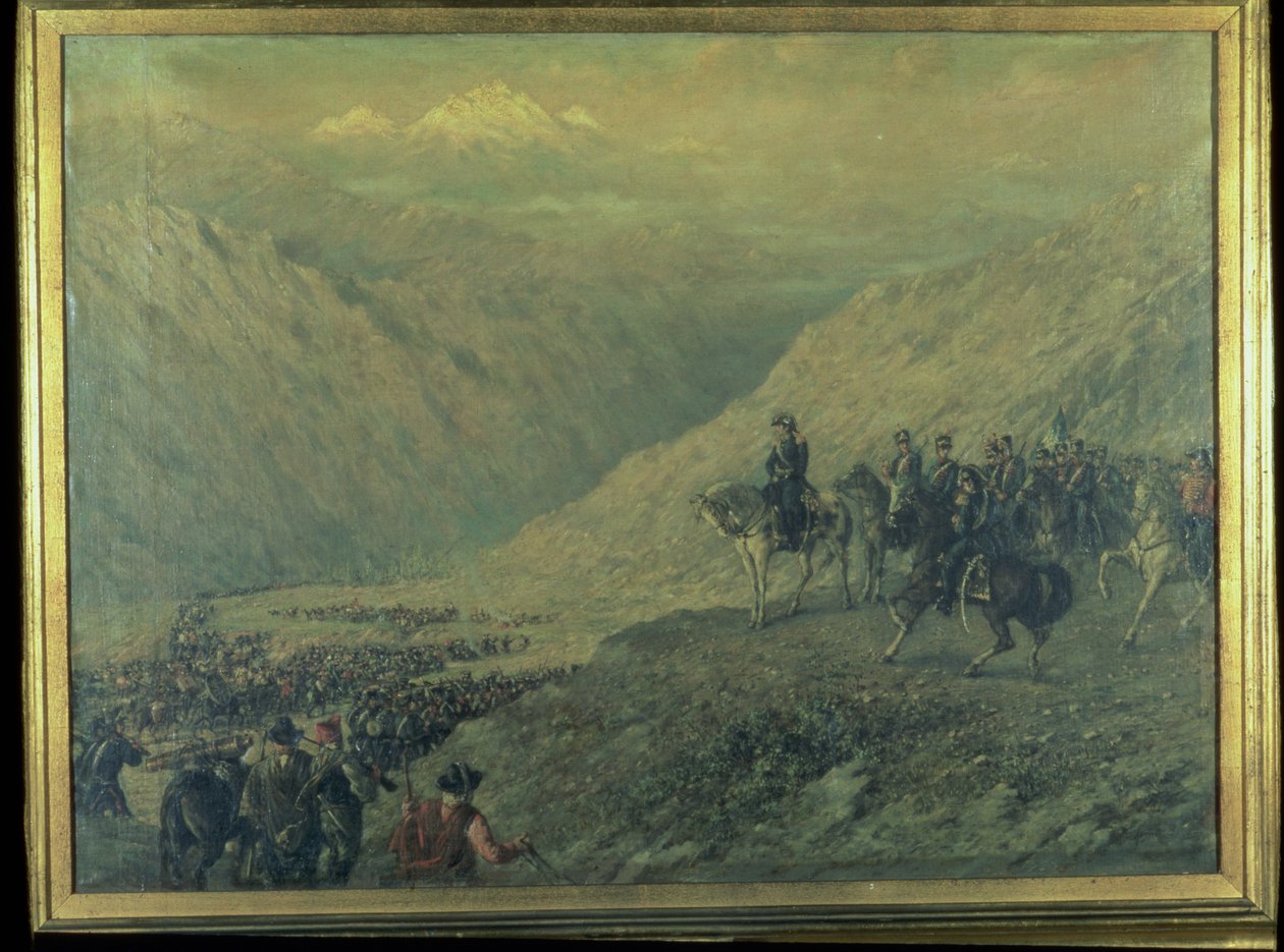 A Passagem dos Andes em 1817 (óleo sobre tela) de Augusto Ballerini