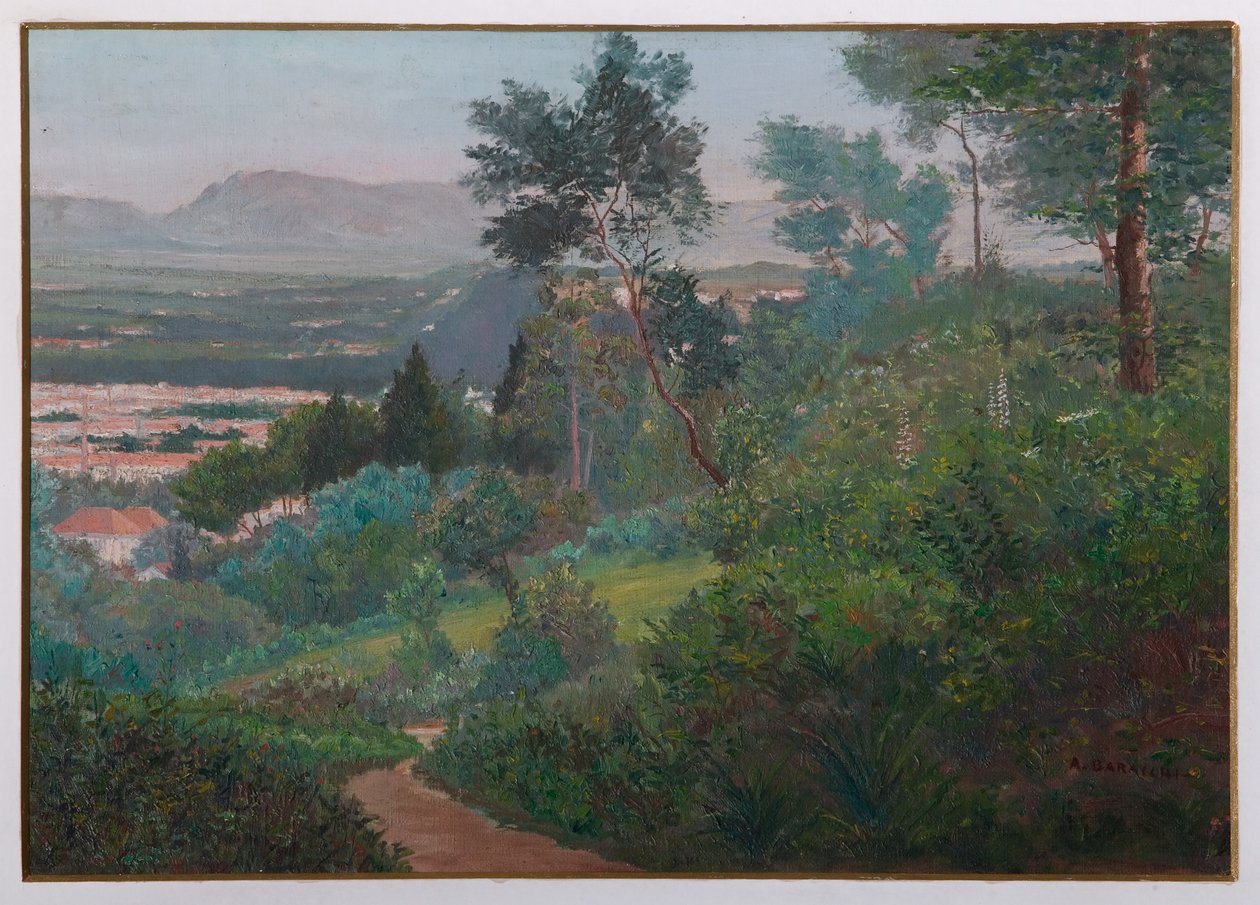 Vista de Vignola (óleo sobre compensado) de Augusto Baracchi