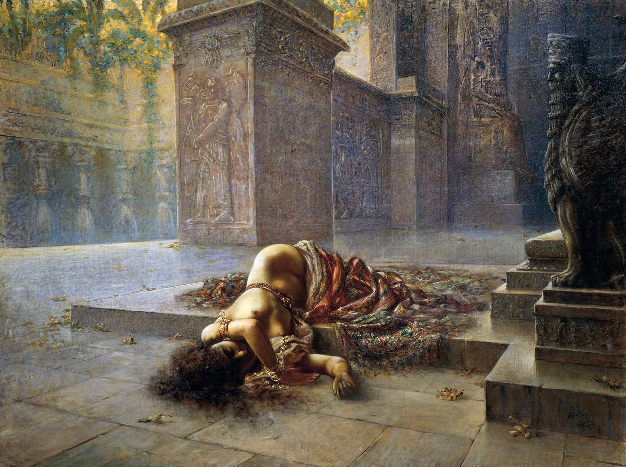 Semiramis a morrer no túmulo do Nino de Augusto Valli