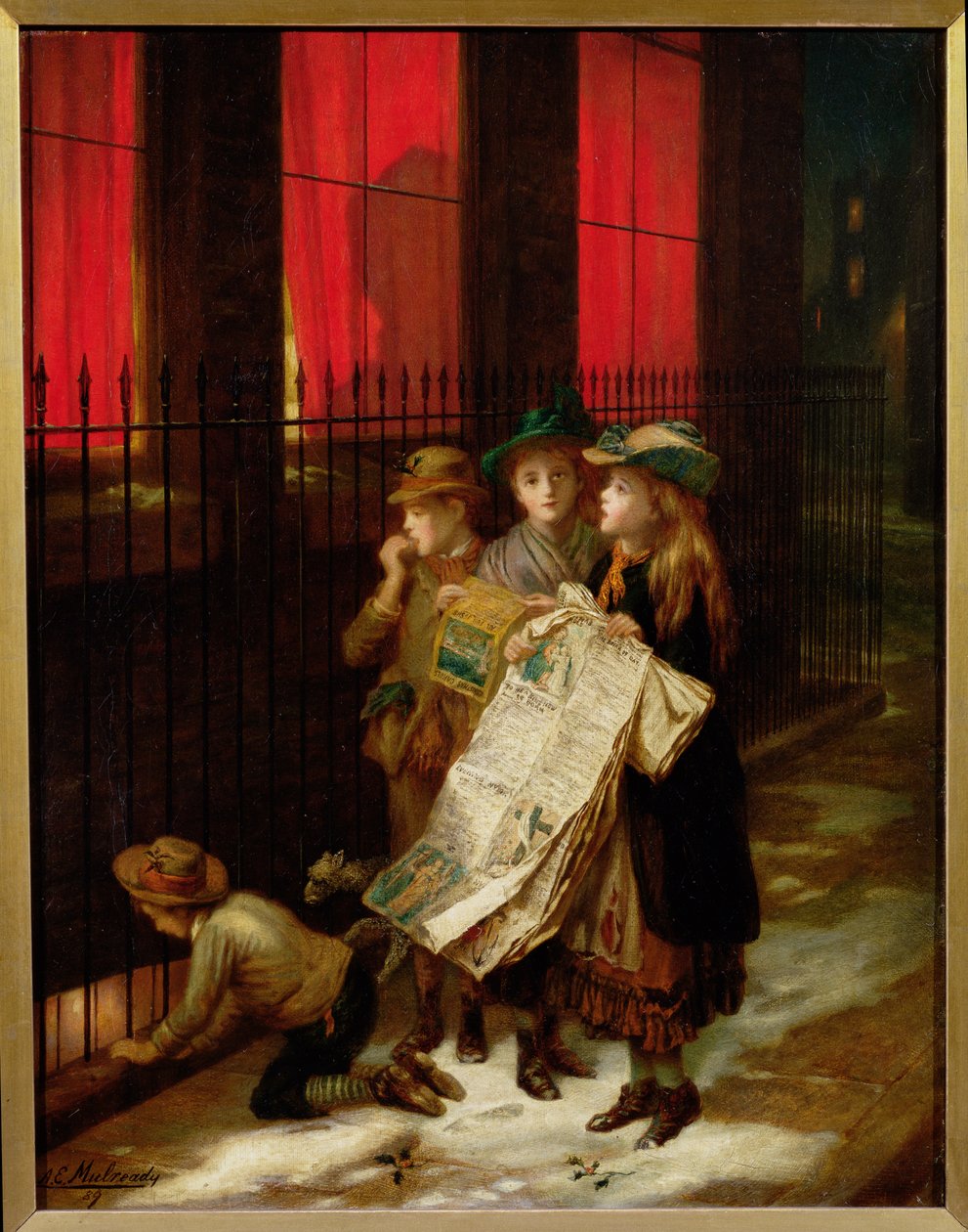 Carol Singers, 1889 de Augustus Edward Mulready