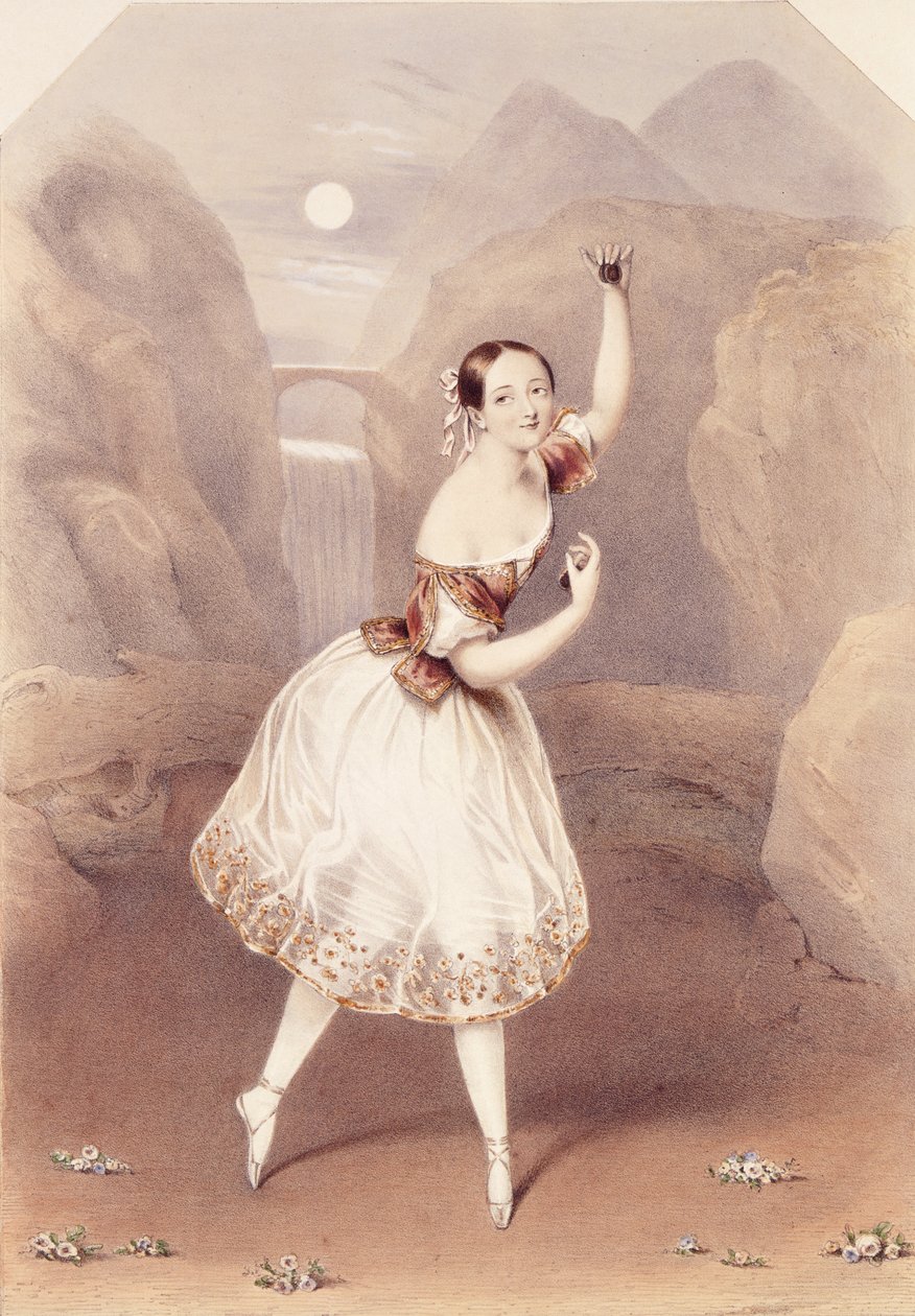 Marie Taglioni (1804-84) como Lauretta em &39;La Gitana&39;, c.1839 de Augustus Jules Bouvier