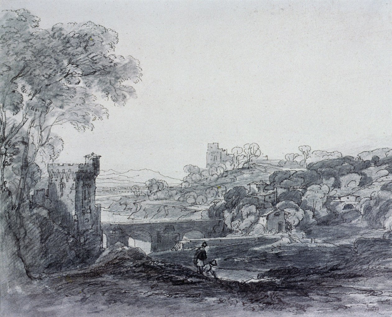 Ver em Itália (desenho) de Augustus Wall Callcott