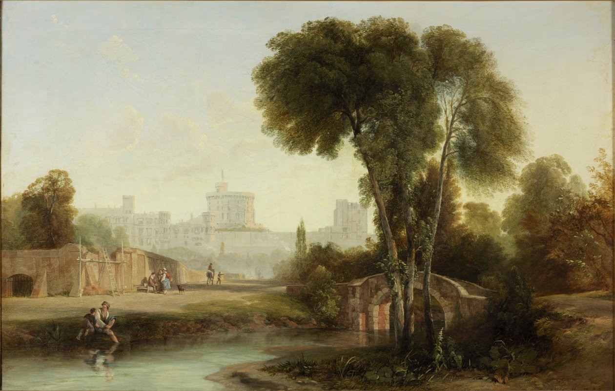 Castelo de Windsor da ponte velha de Augustus Wall Callcott