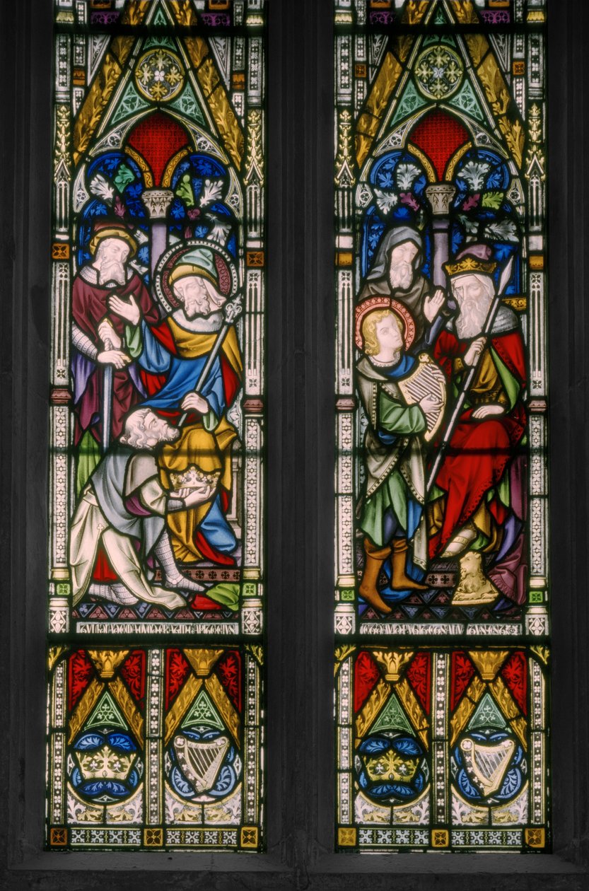 Cenas Bíblicas do Detalhe de Davi e Saul, 1852 de Augustus Welby Northmore Pugin