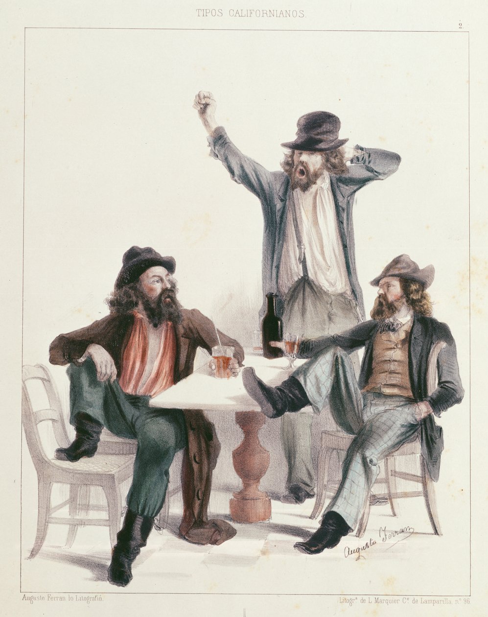 Conforto, da série "Tipos Californianos", 1850 de Augustus or Augusto Ferran