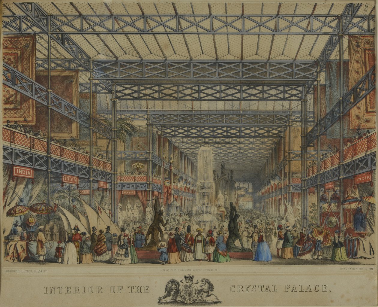 Interior do Palácio de Cristal, 1851 de Augustus Butler