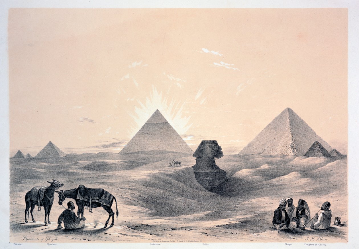 Pirâmides de Gizé, 1843 de Augustus Butler