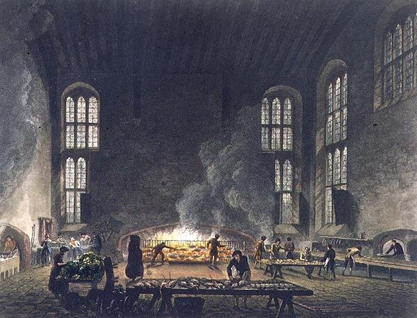 Interior da Cozinha da Igreja de Cristo, ilustração da 