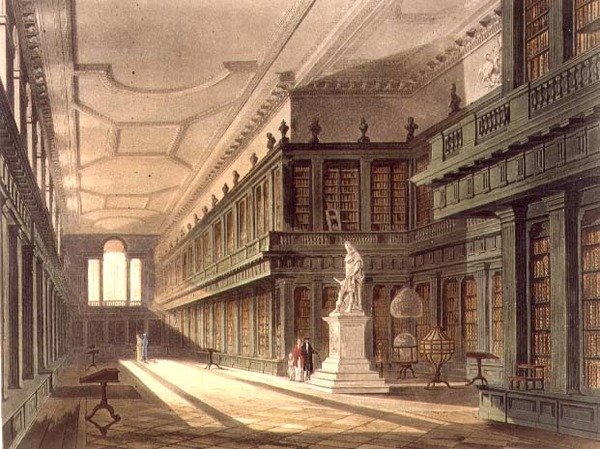 Interior da Biblioteca do All Souls College, ilustração da 