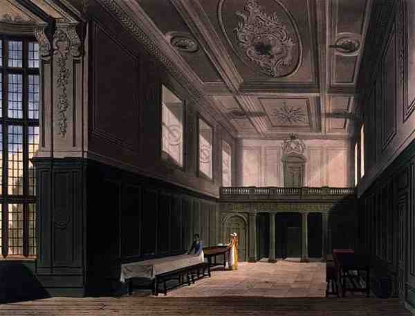 The Hall of Sidney College, Cambridge, de 