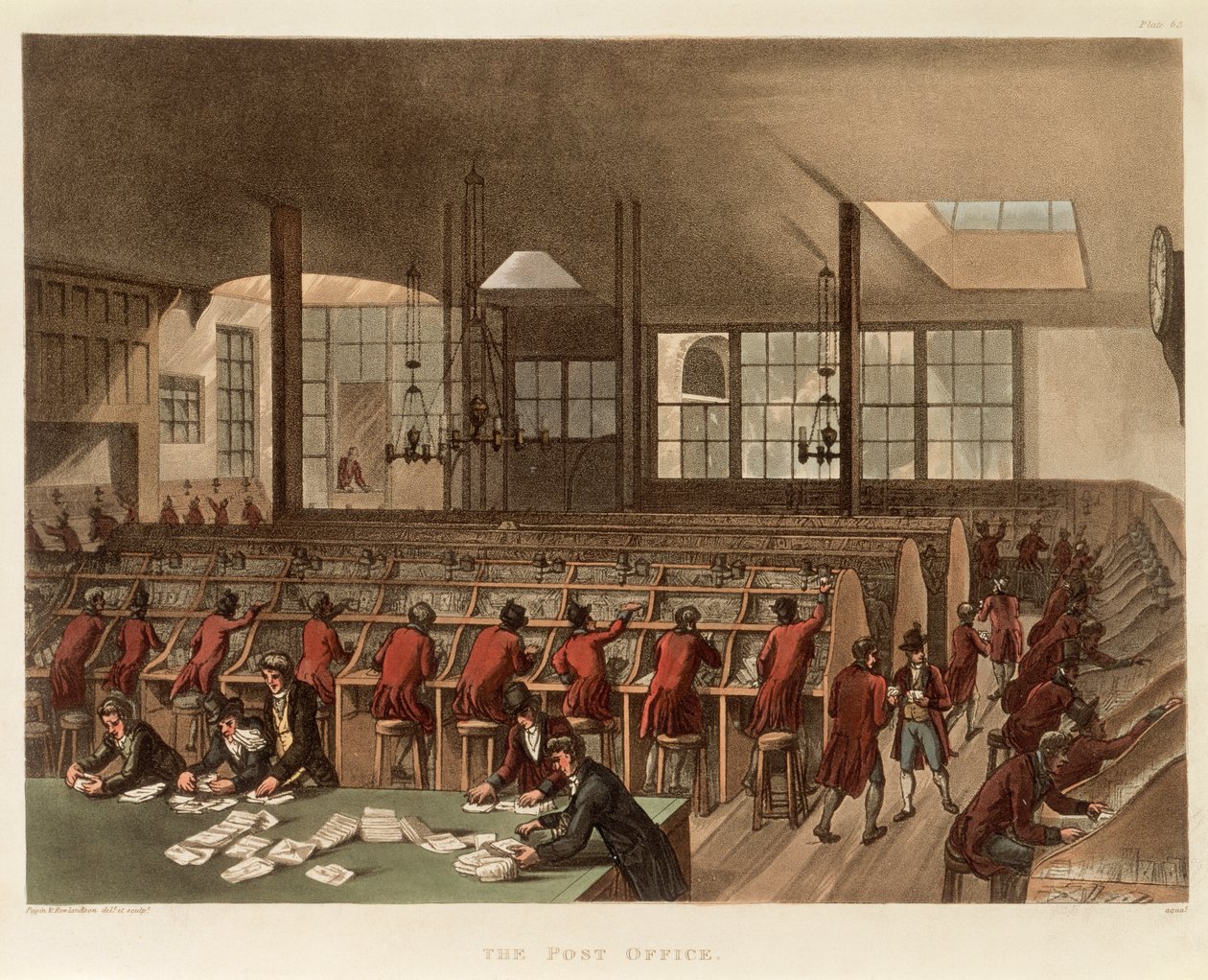 Os Correios, c1808 de Augustus Charles Pugin, Thomas Rowlandson