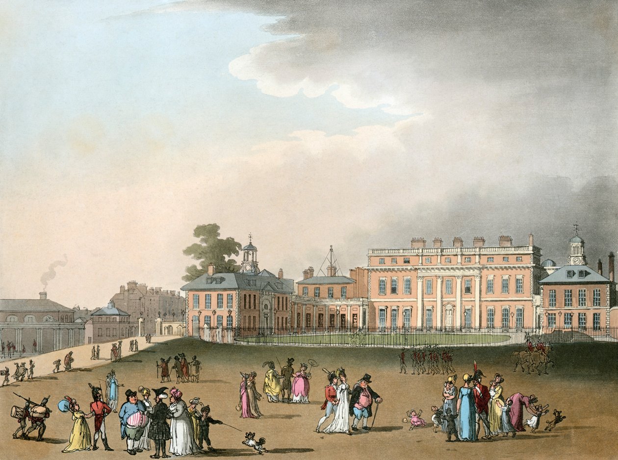 Palácio de Buckingham, Londres, 1809 de Augustus Charles Pugin