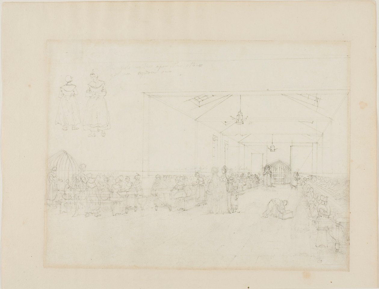 Estudo para a sala de jantar, Asilo de Augustus Charles Pugin