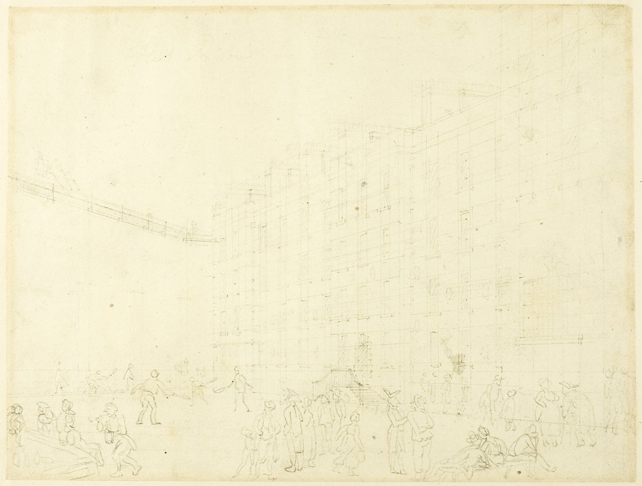 Estudo para a Prisão Fleet, de Microcosmos de Londres de Augustus Charles Pugin