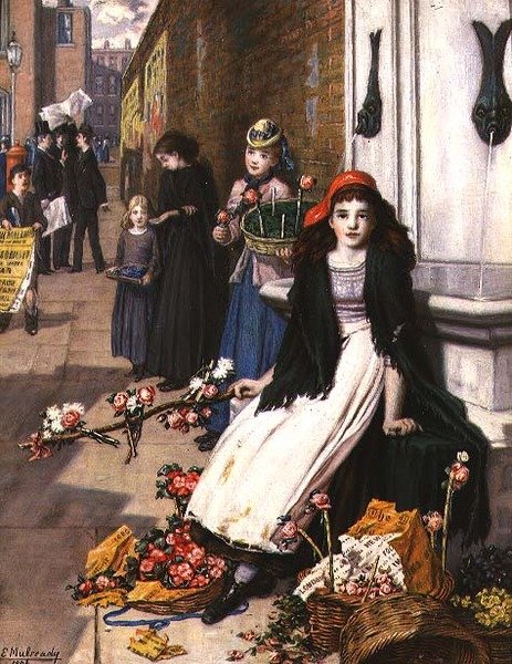 Na esquina de uma rua de Londres de Augustus Edward Mulready