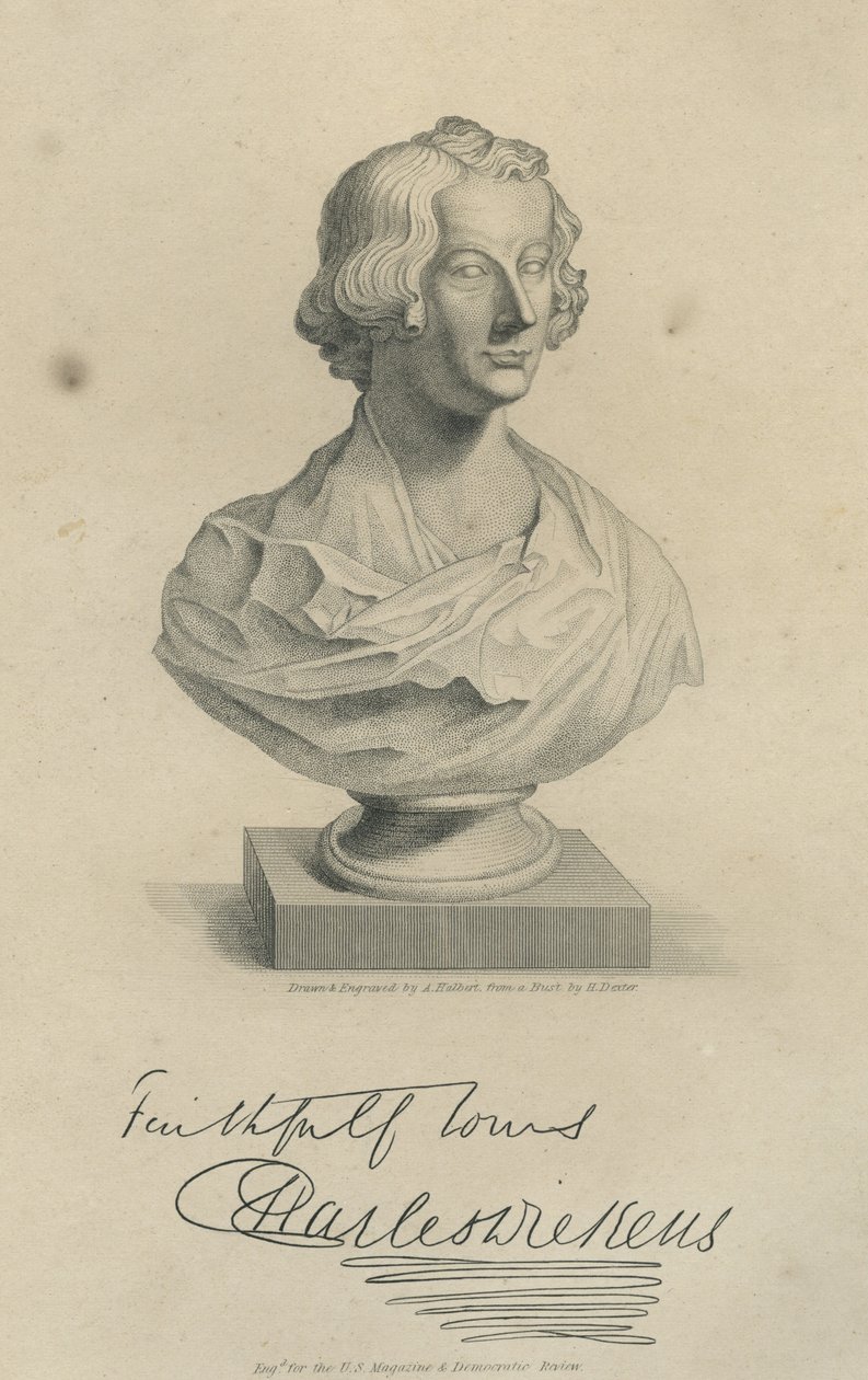 Charles Dickens, depois de um busto de Henry Dexter, c.1942 de Augustus Halbert