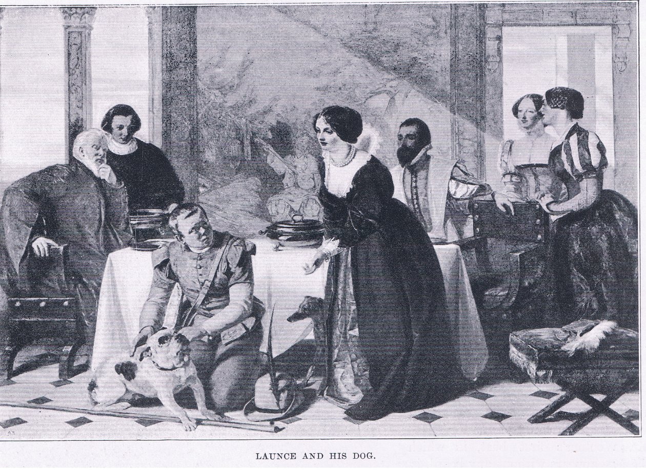 Launce and his dog, de The Magazine of Art 1893, Cassell and Company de Augustus Leopold Egg
