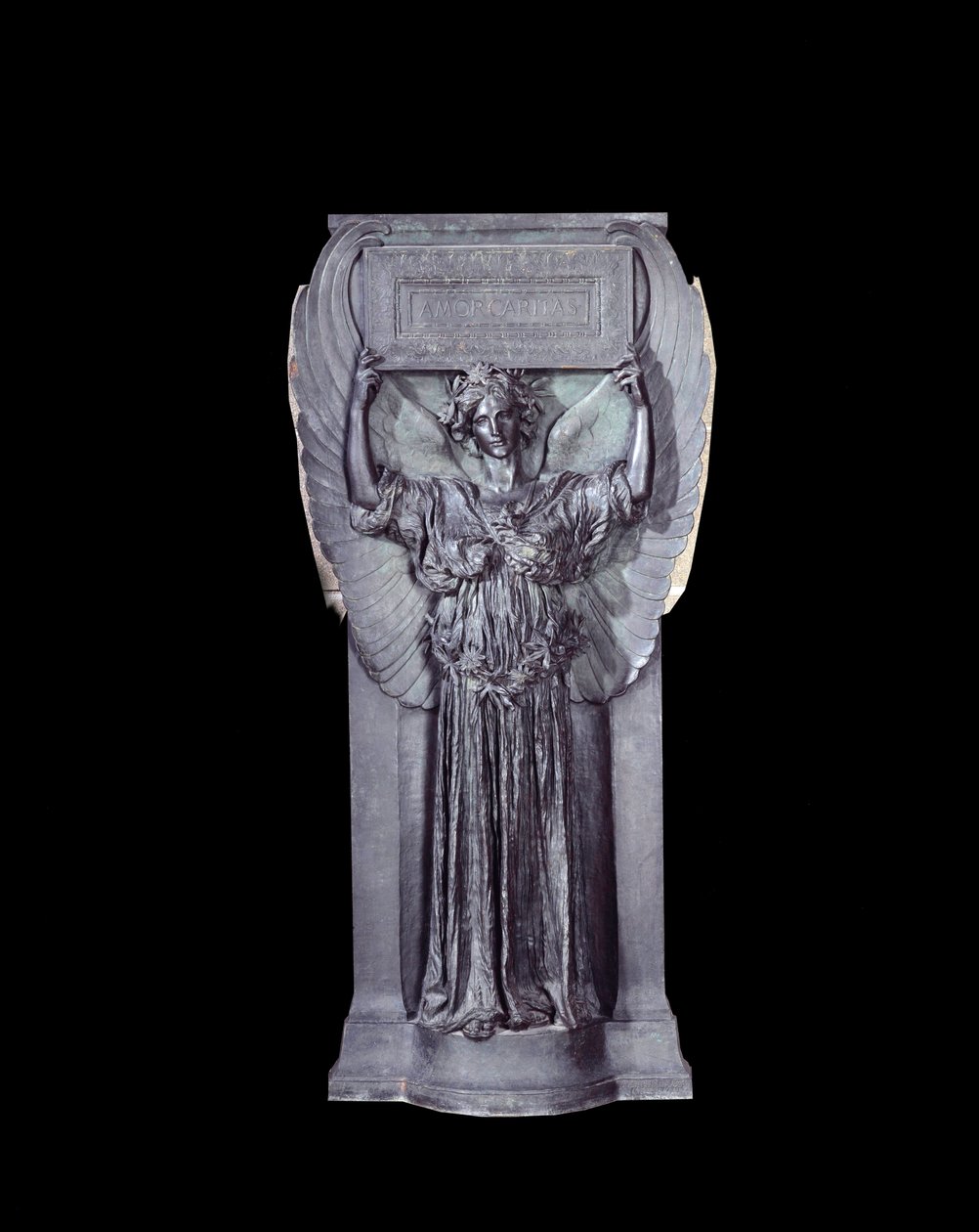 Amor caritas Alto relevo em bronze por Augustus Saint Gaudens (Saint-Gaudens) (1848-1907) de Augustus Saint Gaudens