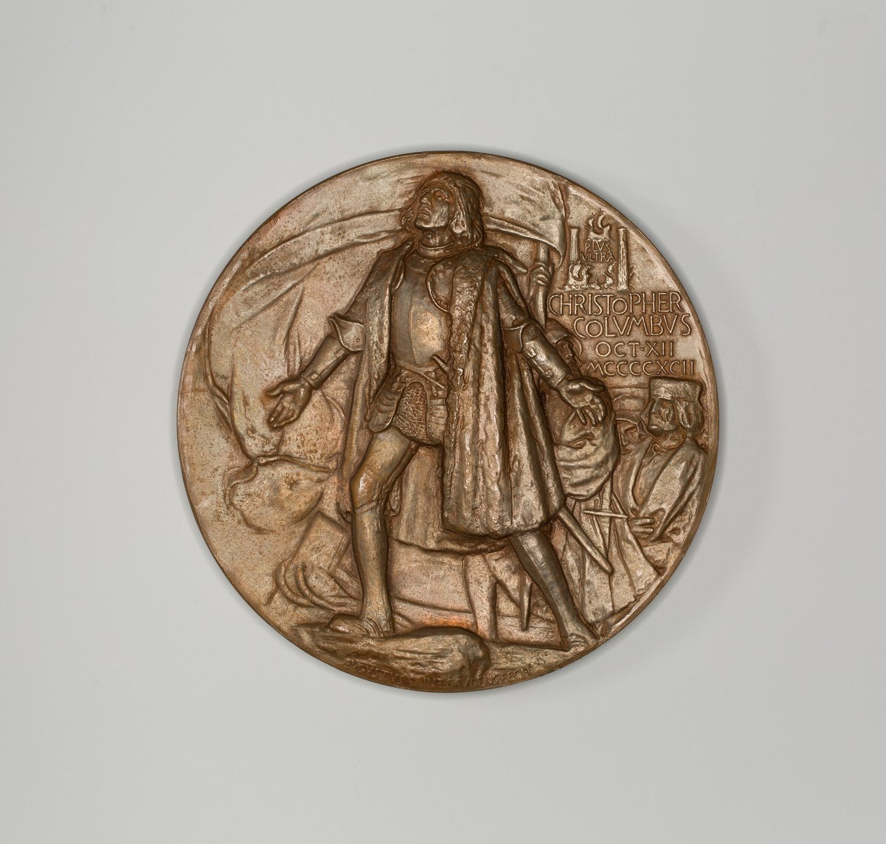 Medalha comemorativa da Exposição Mundial da Colúmbia de Augustus Saint Gaudens
