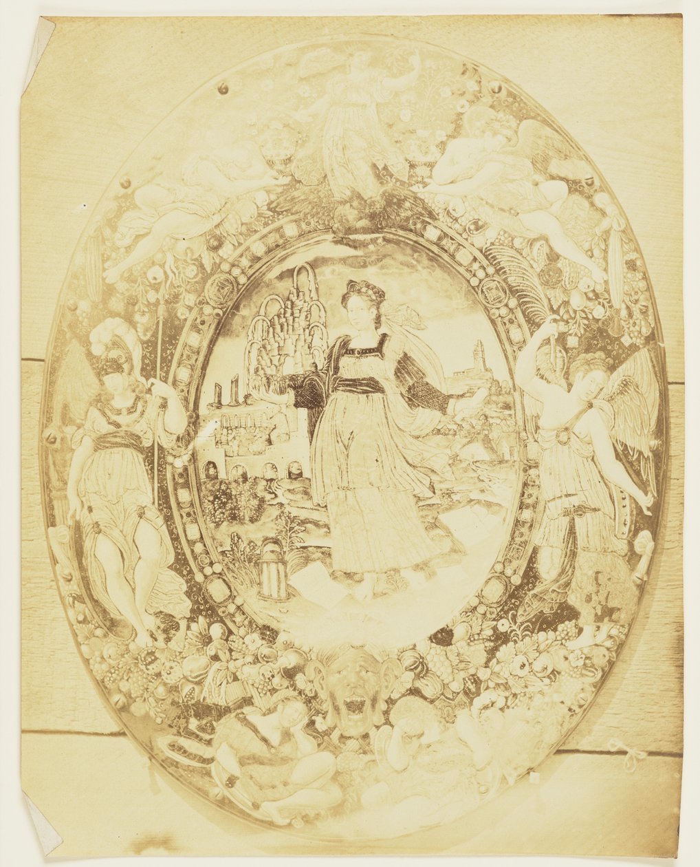 [Placa com a figura alegórica da Gramática] de Augustus W. Franks