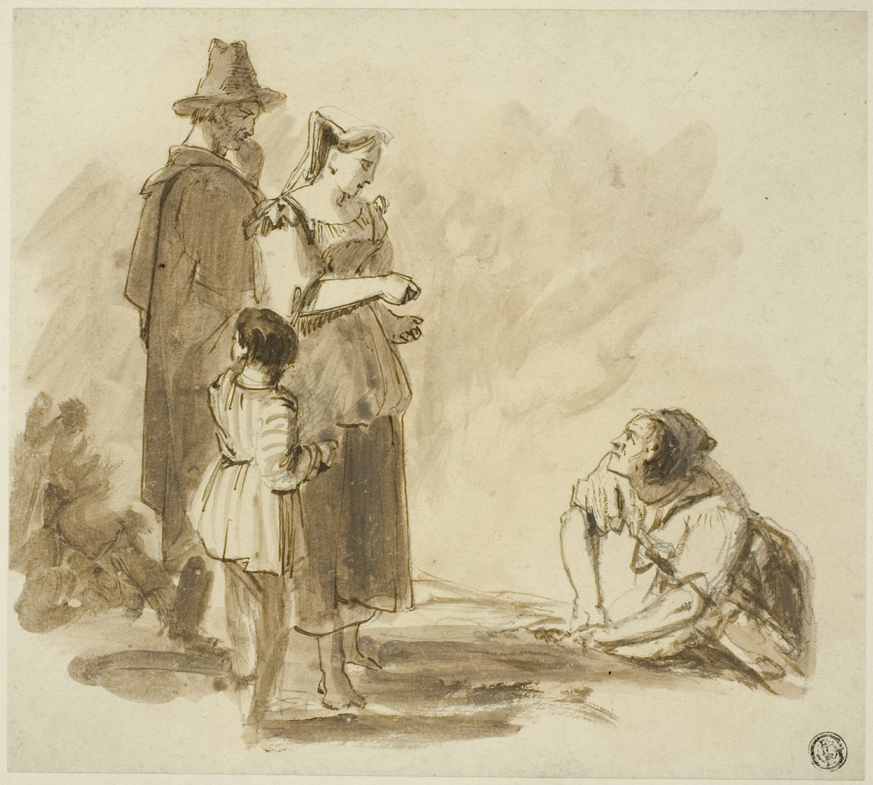 Quatro camponeses de Augustus Wall Callcott