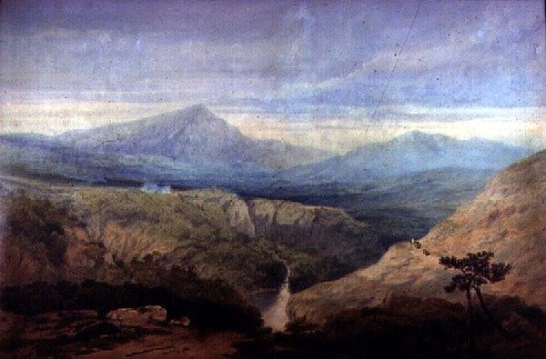 Vale do Rio Mawddach: Cader Idris à distância de Augustus Wall Callcott