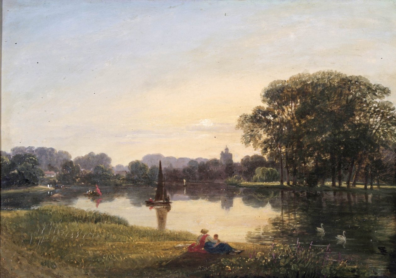 O rio em Chiswick, c.1800 de Augustus Wall Callcott