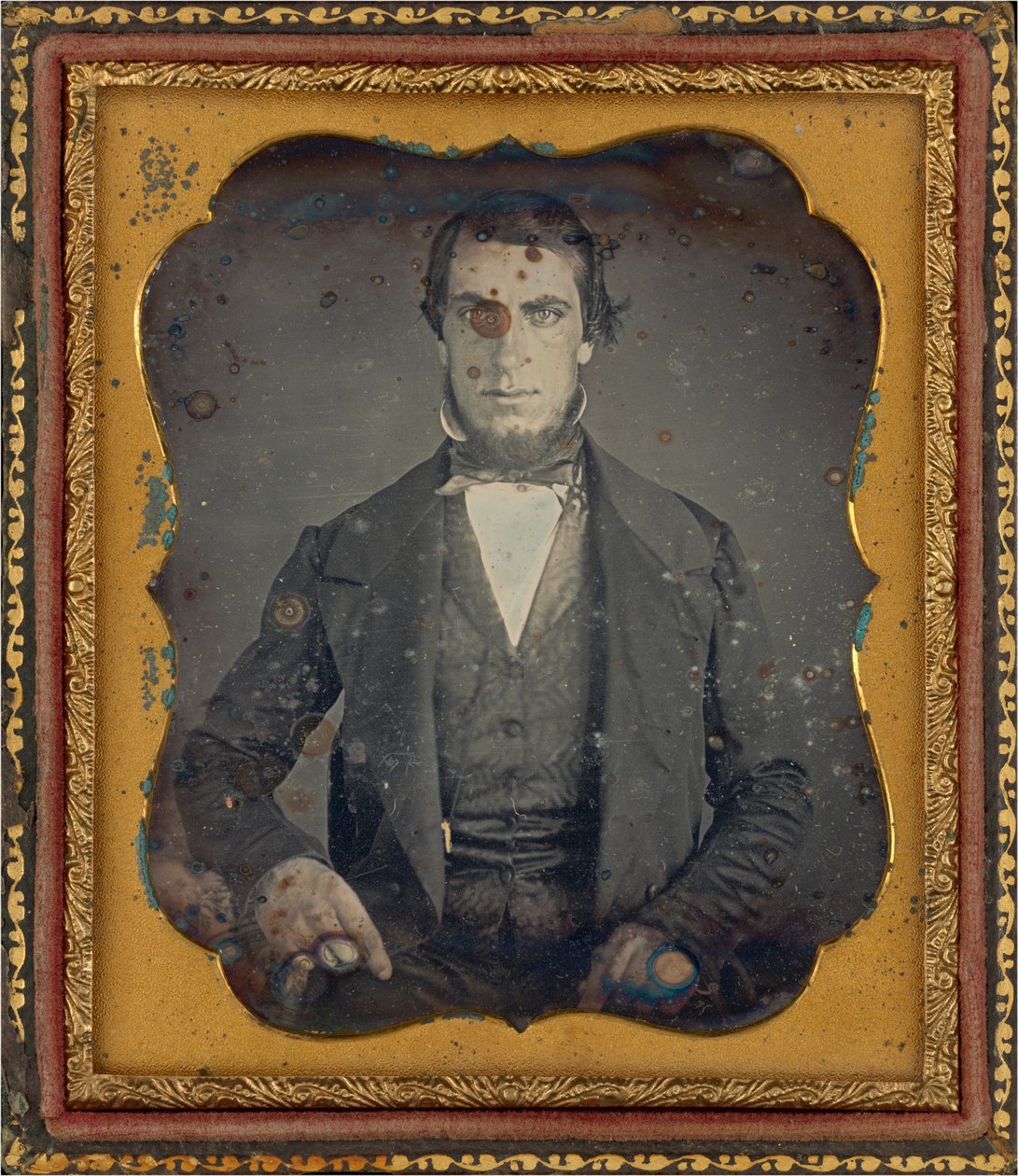 Retrato de um homem,c. 1845 (foto) de Augustus Washington