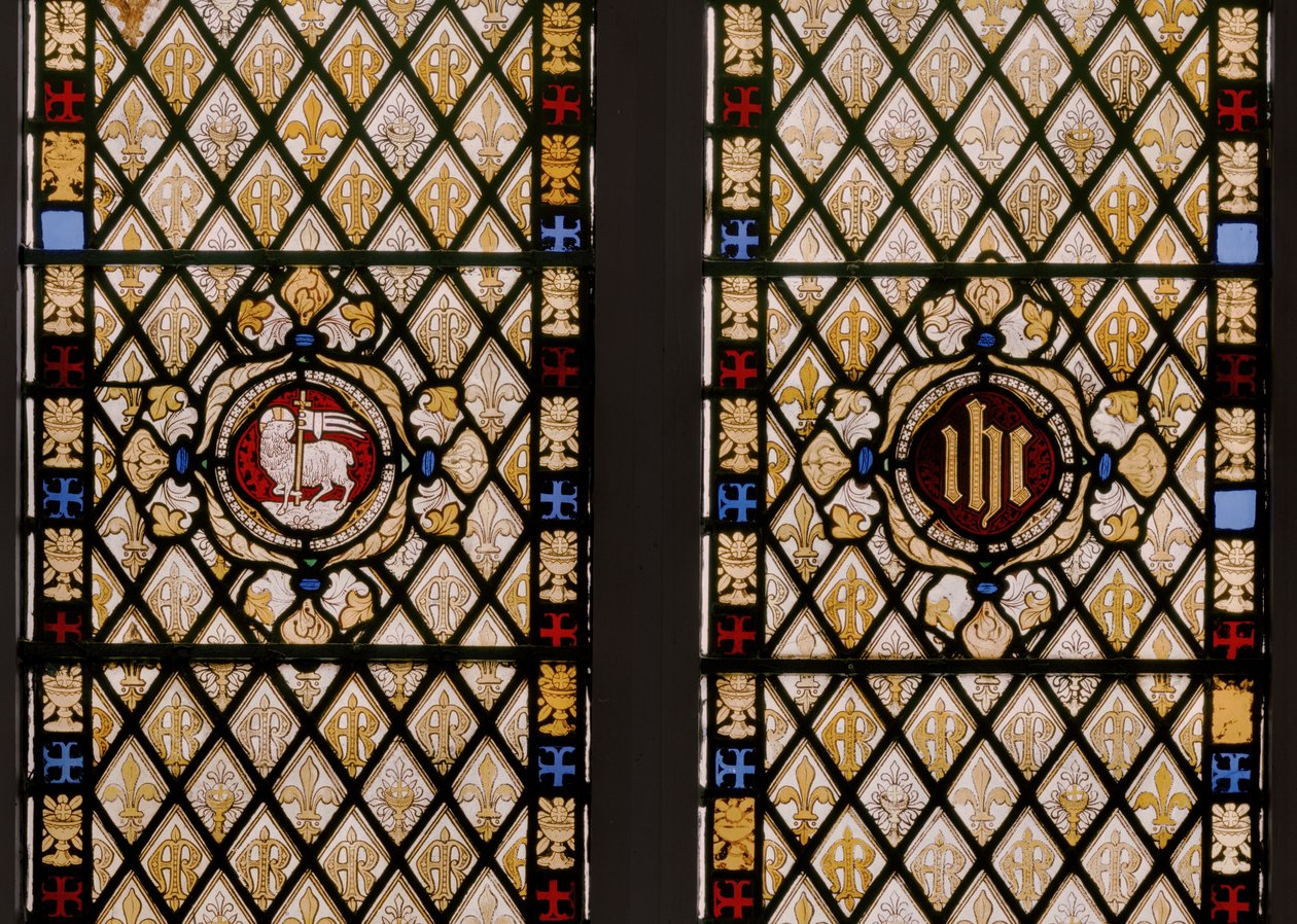 Janela da abside, detalhe, 1841-42 (vitral) de Augustus Welby Northmore Pugin