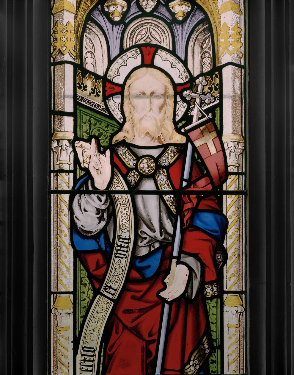 Bênção de Cristo, detalhe, 1851 (vitral) de Augustus Welby Northmore Pugin