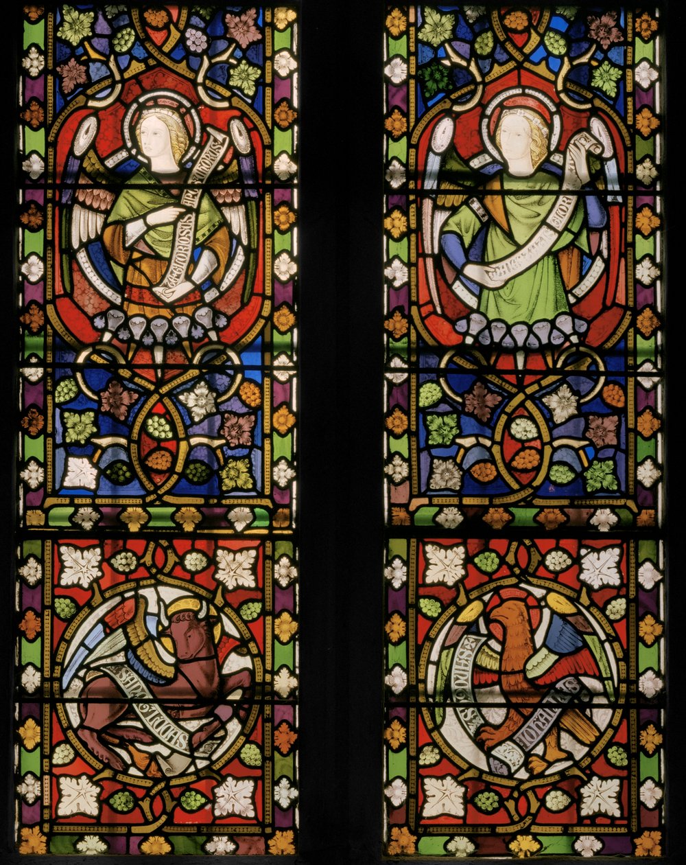 Cristo cercado por anjos, detalhe, 1850 (vitral) de Augustus Welby Northmore Pugin