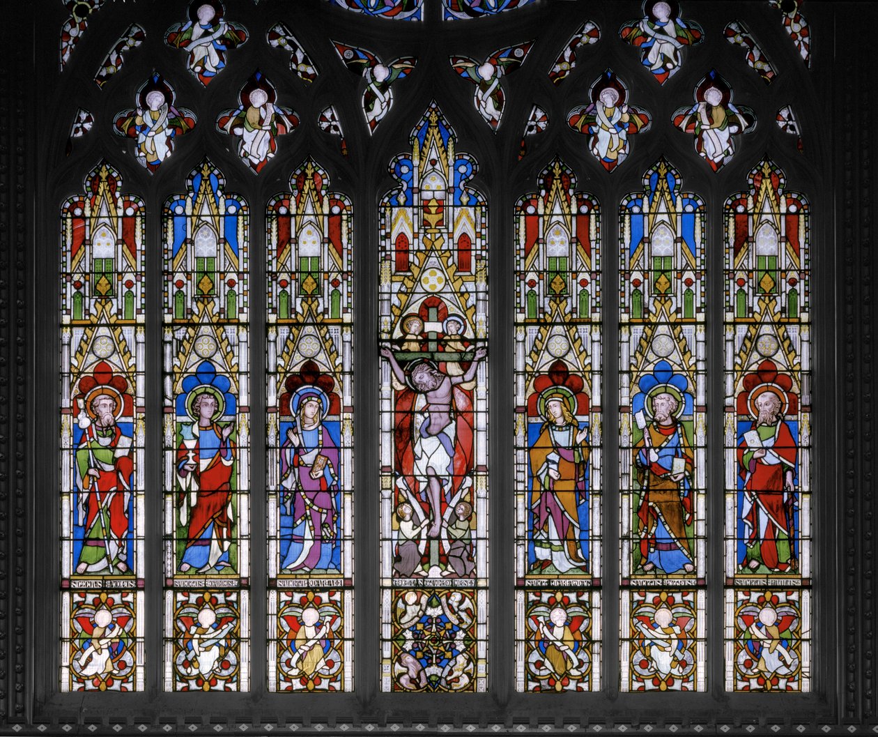 Crucificação com Santos, 1851 (vitral) de Augustus Welby Northmore Pugin