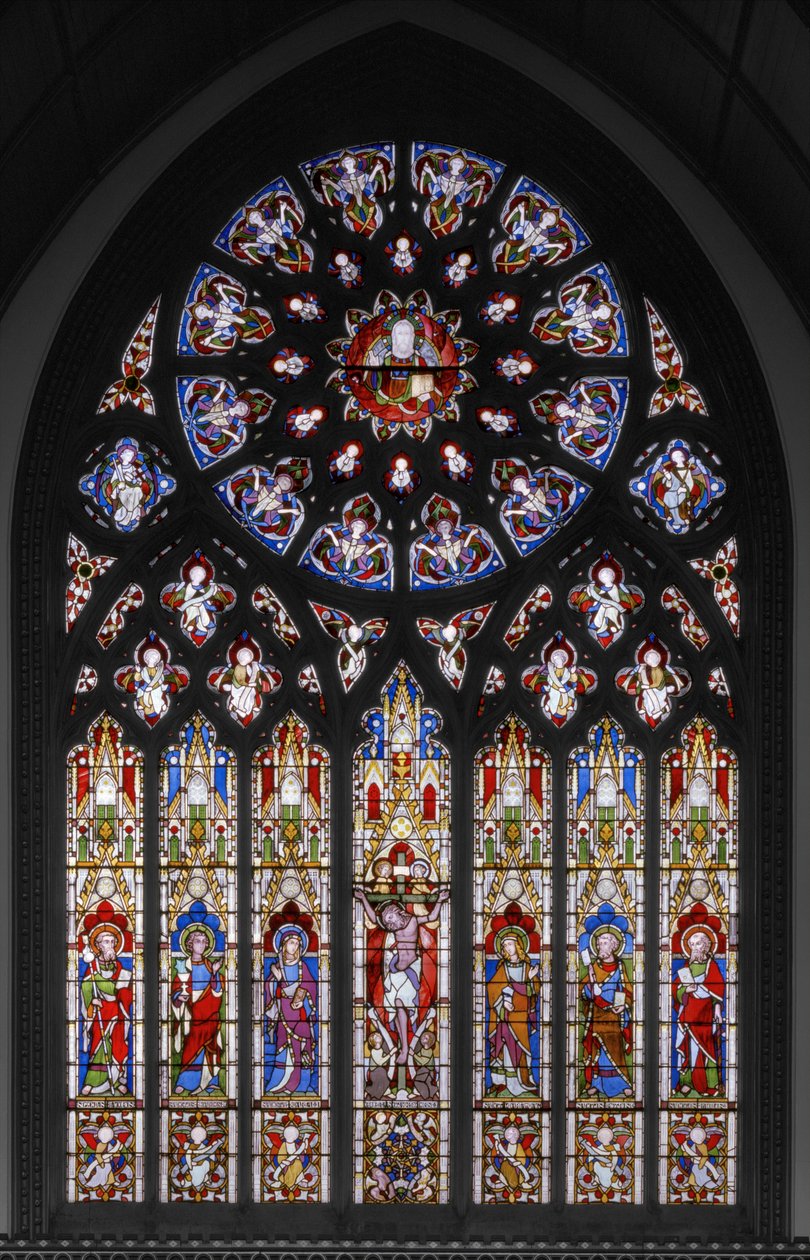 Crucificação com Santos, 1851 (vitral) de Augustus Welby Northmore Pugin