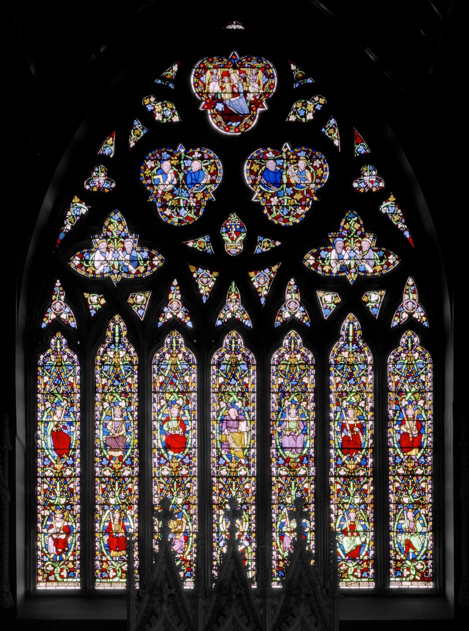 Janela do Leste com Jesse Tree, c.1844 (vitral) de Augustus Welby Northmore Pugin