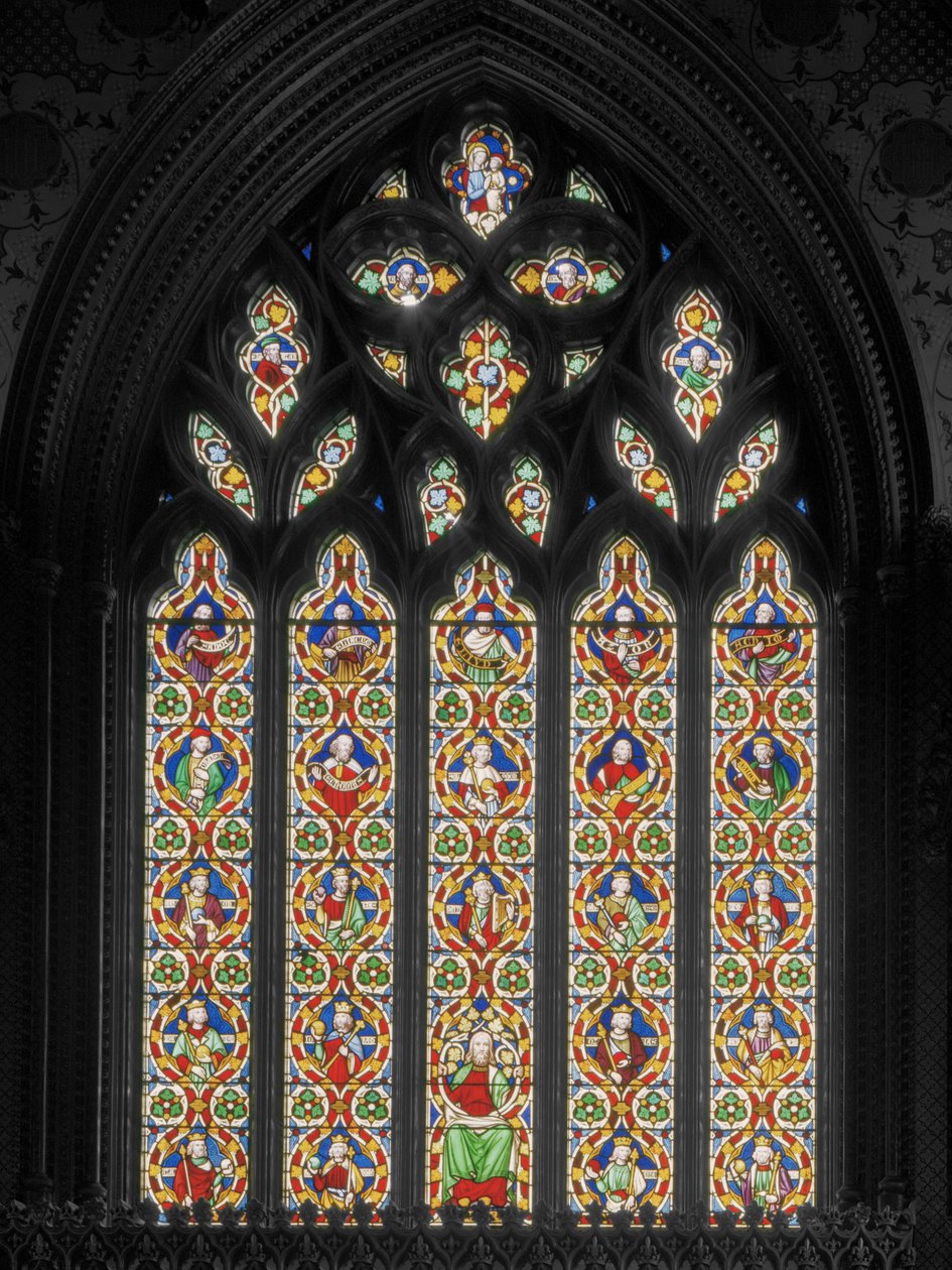 Janela Leste com Jesse Tree, c.1845 (vitral) de Augustus Welby Northmore Pugin