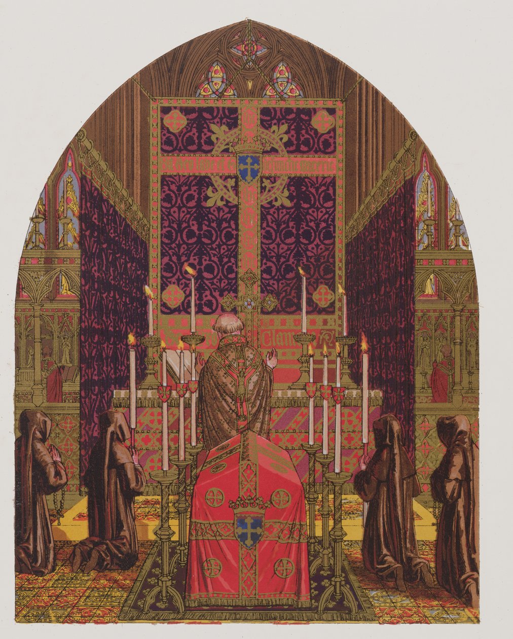 Design eclesiástico, O Glossário de Ornamento E Traje Eclesiástico, litografia de HC Maguire, 1844 de Augustus Welby Northmore Pugin